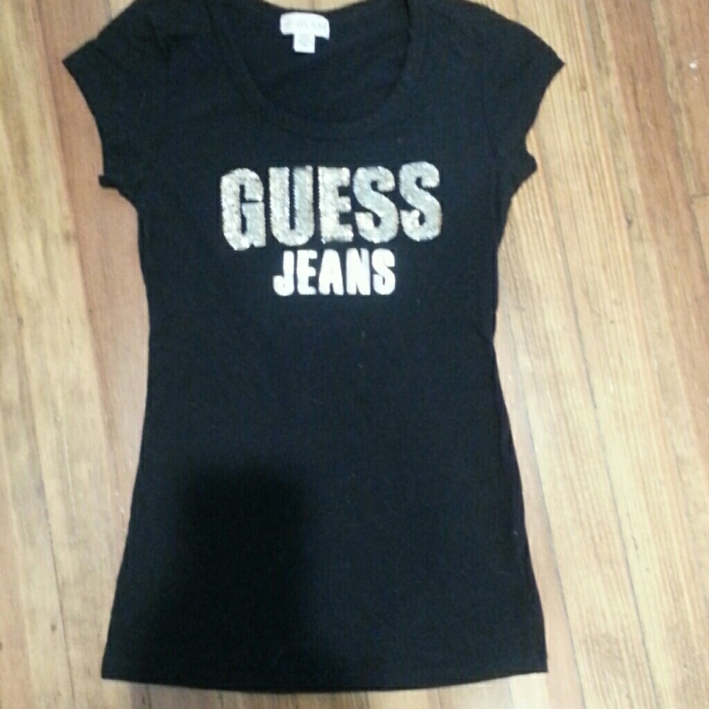 Guess Jeans Gold sequin tee